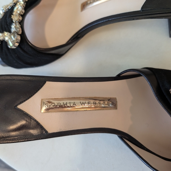 Sophia Webster Black and Gold Heels - Picture 5 of 8